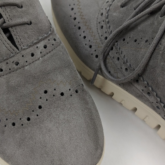 Cole Haan Zerogrand Gray Suede Wingtip Oxford shoe - Picture 7 of 7